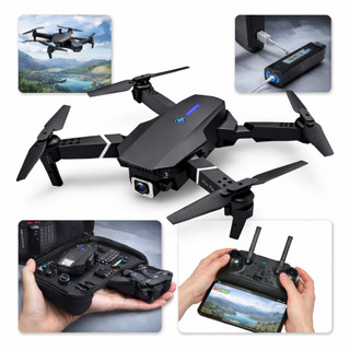 Mini Drone E99 PRO No Brasil Drone com WiFi, Fotografia aérea, Helicóptero, Quadcopter Dobrável +Bag