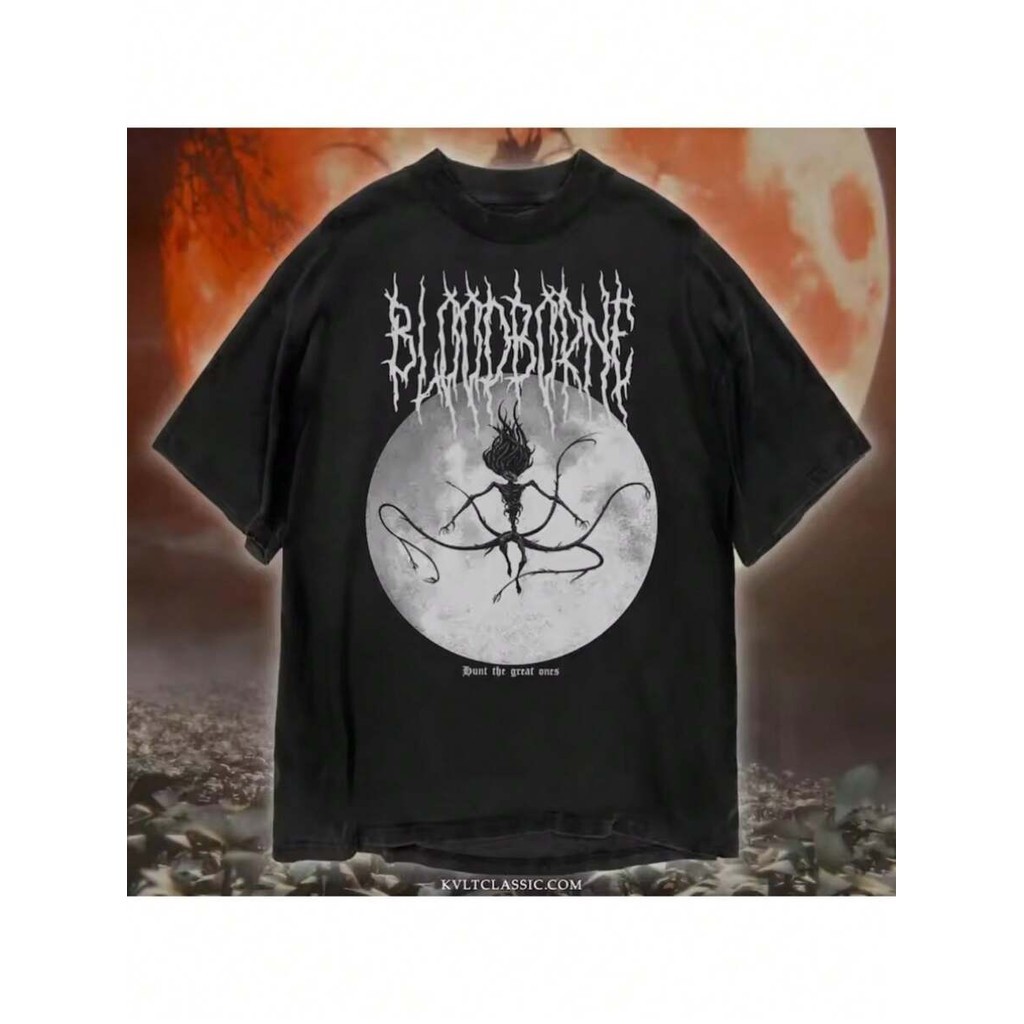 Camiseta Bloodborne Jogo Videogame Souls Like Londres Antiga Terror Camisa Basica e Oversized Unissex