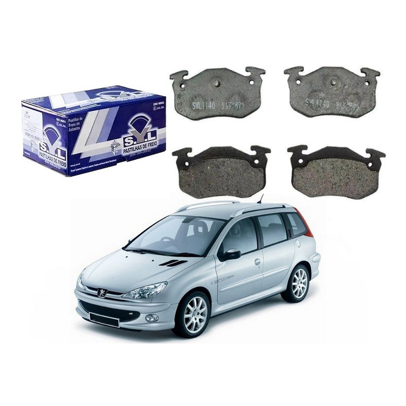 Pastilha Freio Traseira 206 Sw 1.6 2005 A 2009