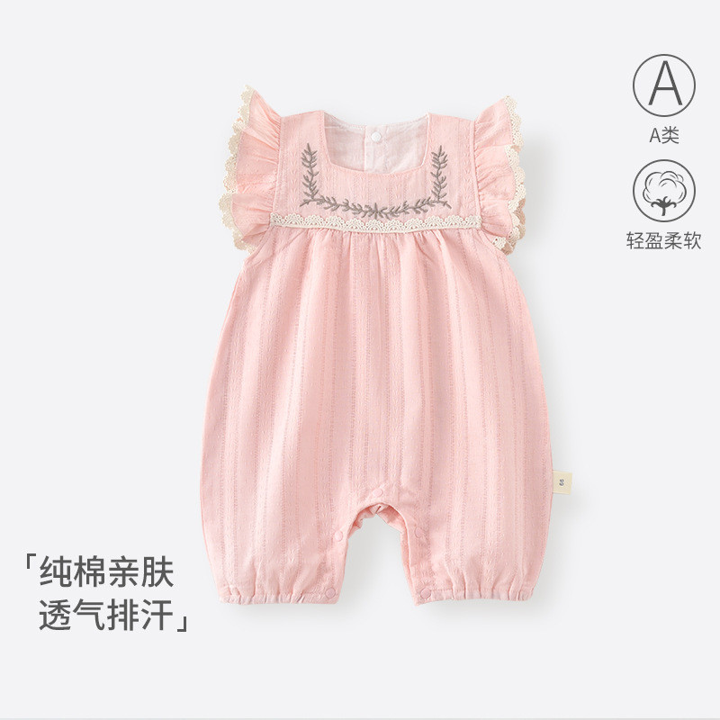 Bebê roupas de bebê verão estilo fino verão infantil macacão cem dias Outing roupas do bebê menina macacão roupas de ver