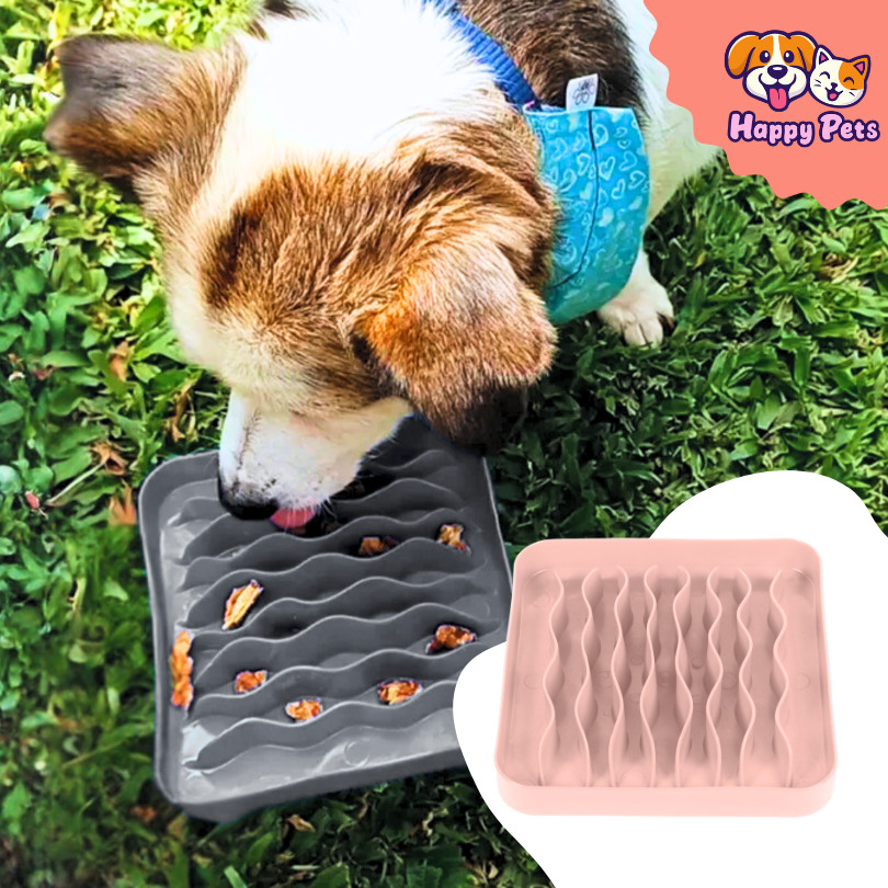 Comedouro Lento Ondinhas Da Pet Games Para Cães De Pequeno e Médio Porte Interativo Saudável
