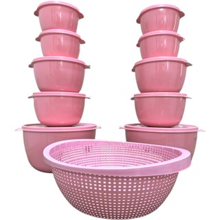 Conjunto Bowl Potes Plásticos Redondo 10 peças + 1 Lava Tudo, Escorredor, Vasilha, Marmita, Presente em Oferta na Shopee