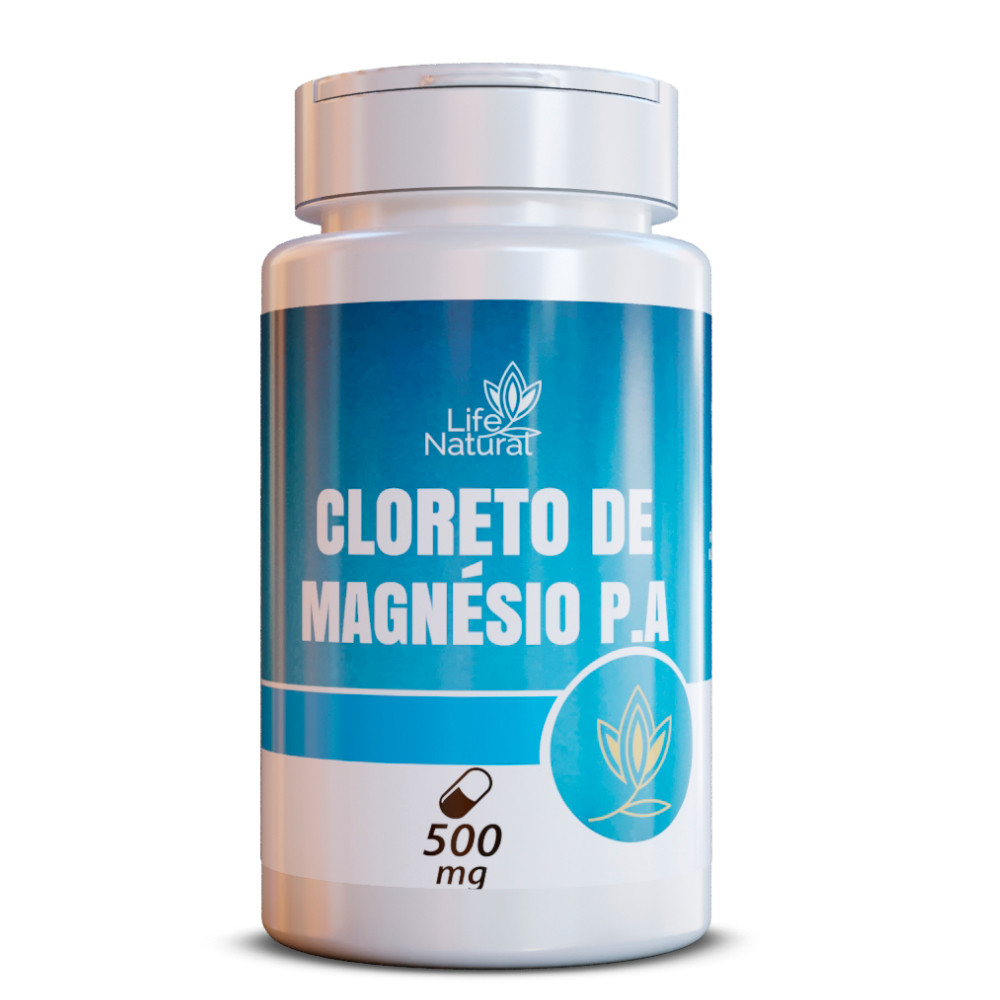 Cloreto de Magnésio PA com Cálcio de Ostra 500mg 60 Cápsulas | Suplemento Premium