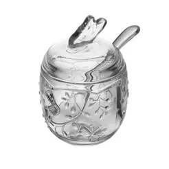 Açucareiro 220ml New Butterfly Cristal Ecológico Lyor com Colher para Açúcar Adoçante Café Mesa Posta Elegante Casa Útil