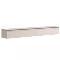 Rack Suspenso Para Painel ou TV até 55 Polegadas 2 Gavetas 1,35m Aspen Off White EDN