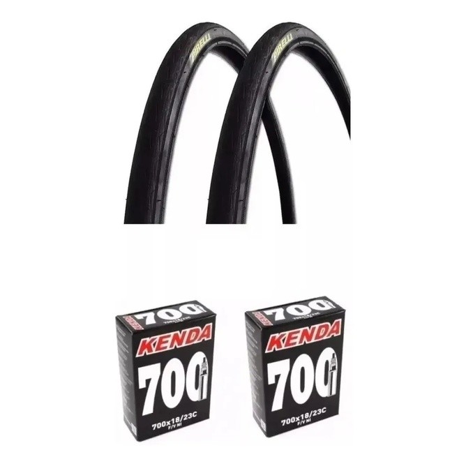 Par Pneu Pirelli Speed Bicicleta 700x23 Tornado Alfa + 2 Camaras em Oferta na Shopee