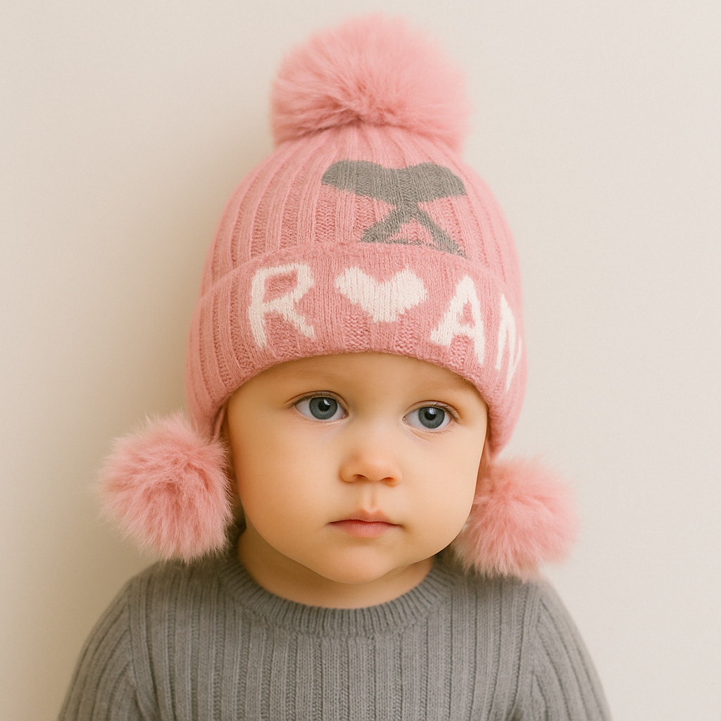 KIT 02 Toucas Gorro Infantil Forrada Quentinha Inverno 01 ano Meninas