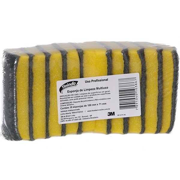 Kit com 10 Esponja de Limpeza Multiuso Tinindo 3M em Oferta na Shopee