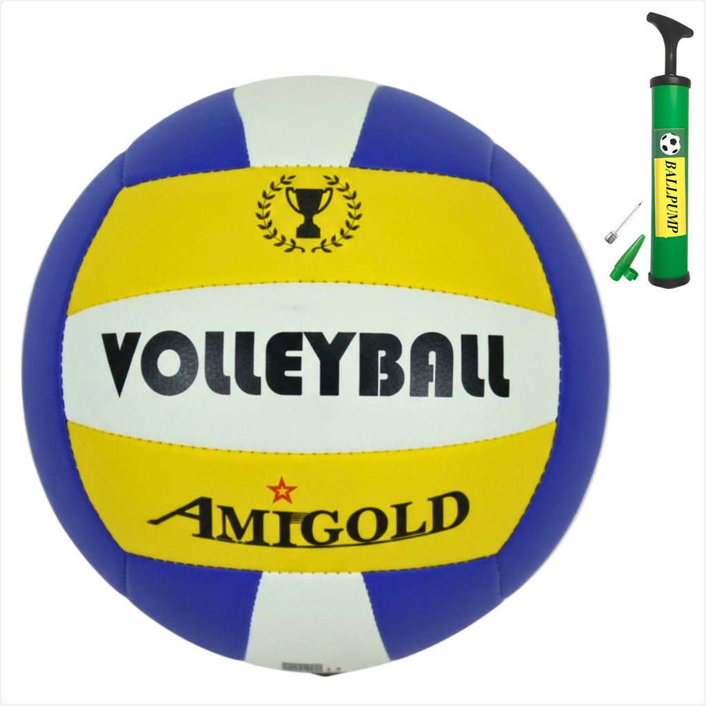BOLA DE VOLEIBOL 4816 + BOMBA DE AR MANUAL 6489