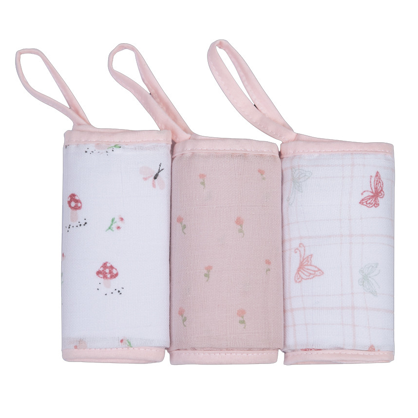 Kit Pano De Boca bebê Papi Soft Estampa Cogumelo - 03 Peças