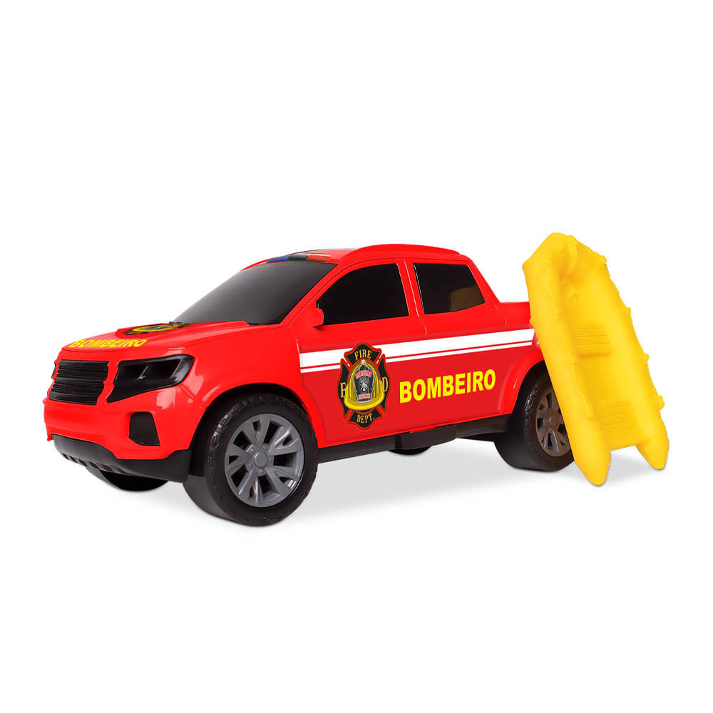 Carro Pick Up Bombeiro Samba Toys em Oferta na Shopee