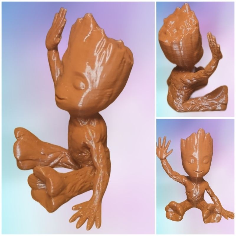 Groot em Miniatura: Colecione o Guardião da Galáxia (Marvel) em PLA