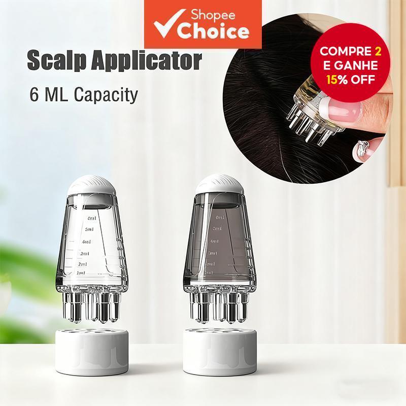 Aplicador Portátil de Couro Cabeludo com Pente de Massagem para Tratamento de Cabelo de Todos os Tipos em Oferta na Shopee