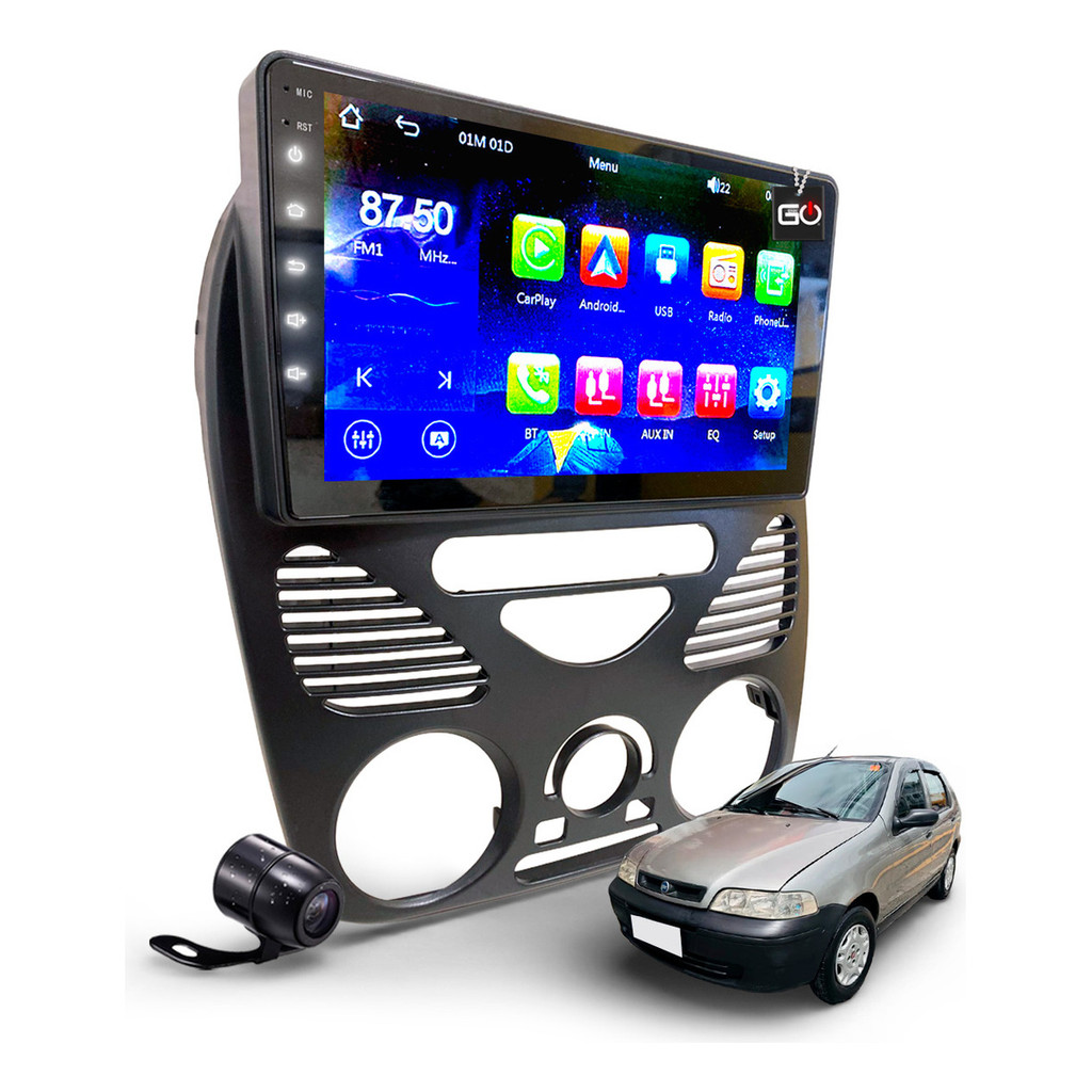 Multimídia Mp10 Espelha Ios 9poleg Carplay Palio G2 2002-14