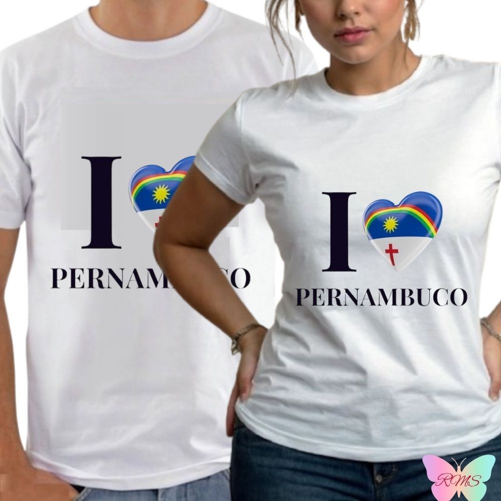 Blusa Branca Suede Feminina Eu Amo Pernambuco Confortável e Estilosa
