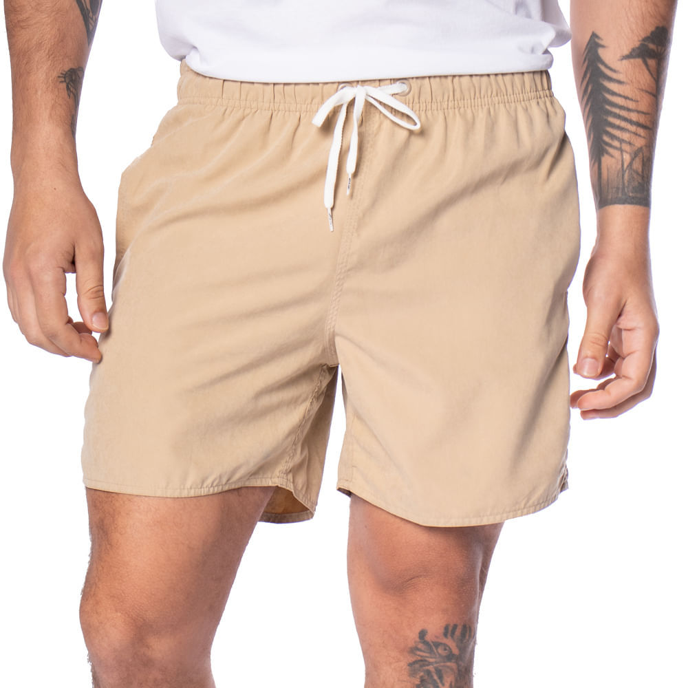 Short Masculino Dixie Tactel Secagem Rápida Bege