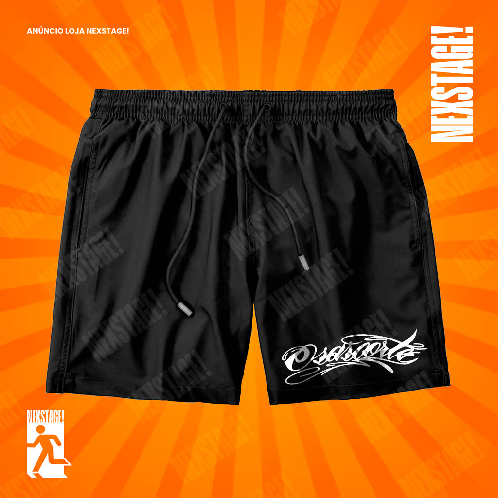 Bermuda Tactel Osascorte Grau Short Mauricinho Mandrake Chave Confortável Com Elastano Ideal Para Esportes Lazer
