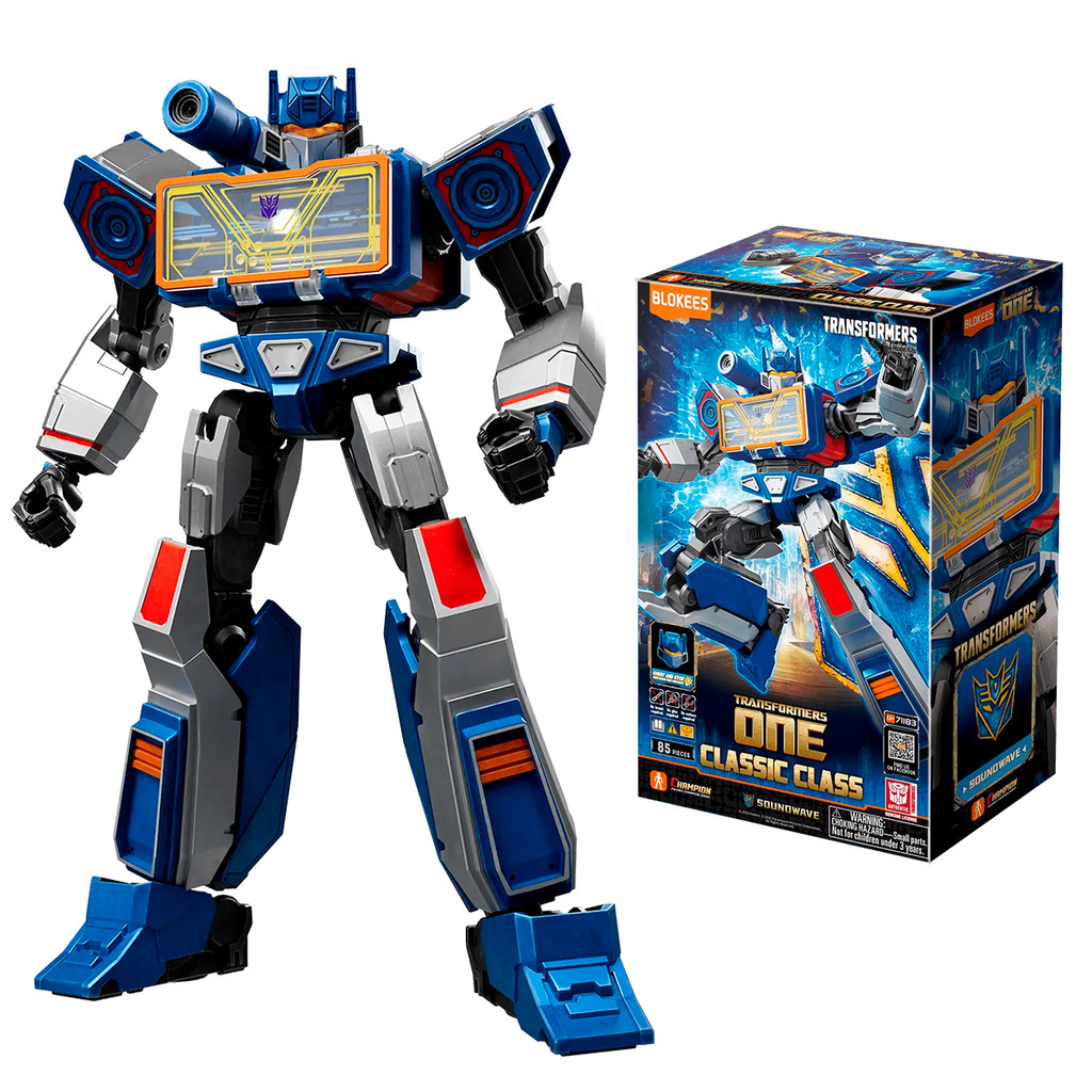 Boneco Articulado Montável Blokees Transformers One Classic Class Soundwave Colecionável Model Kit