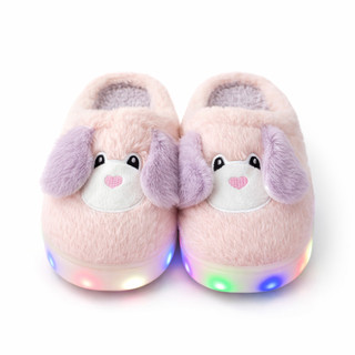 Pantufa Chinelo Infantil LED Cachorrinho Inverno Macia ST-F602