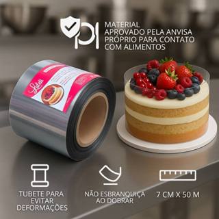 Rolo Acetato 7 Cm X 50 M para Bolos Doces E Confeitaria Tira Pet em Oferta na Shopee