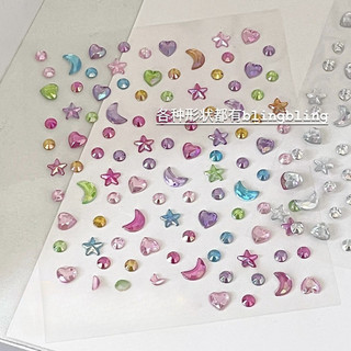 Estrela Lua Cristal Adesivo DIY Scrapbook Adesivos Decorativos Acessórios De Embalagem