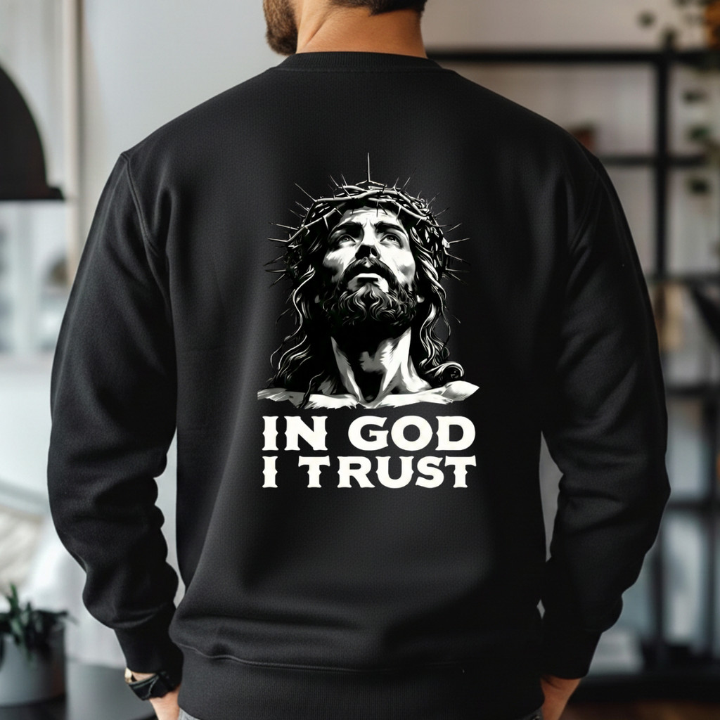 Moletom Careca In God I Trust Religioso