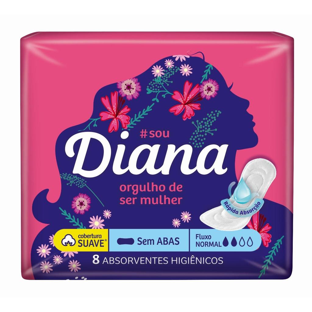 Absorvente Diana Suave Sem Abas 8 Unidades