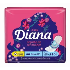 Absorvente Diana Suave Sem Abas 8 Unidades