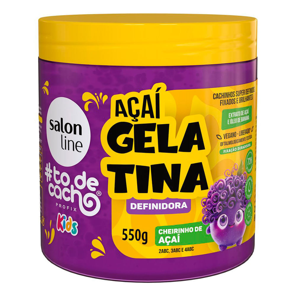 Gelatina Definidora Salon Line Kids To de Cachos Açaí 550g