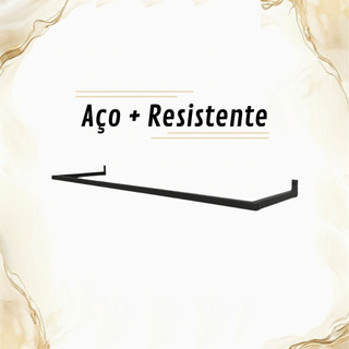 Arara de Parede 80cm Cabideiro Organizador de Roupas Casa Loja Closet - em Aço Metalon Re…