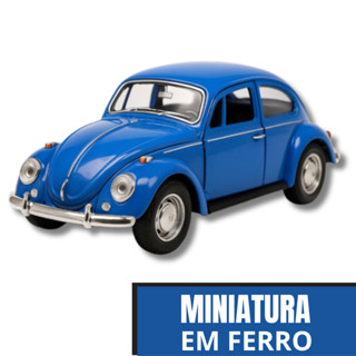 Fusca Azul  Miniatura de Ferro, Fusquinha Carrinho Coleção em Metal de Alta Qualidade lançamento em Oferta na Shopee
