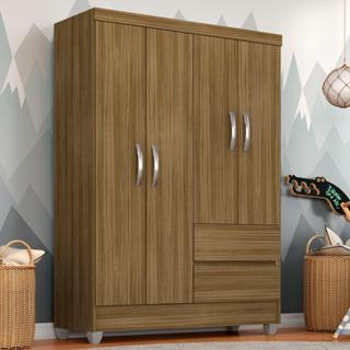 Guarda Roupa Solteiro Bruna 4 Portas Boreal - Moveis Arapongas em Oferta na Shopee
