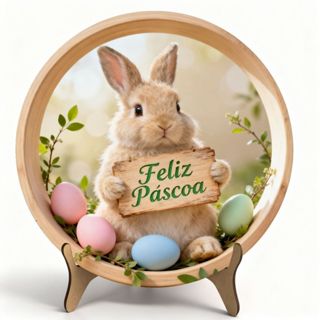 Decoração de Mesa Páscoa MDF 20cm Coelho e Coelhinhos Enfeite Decorativo Religioso em Oferta na Shopee