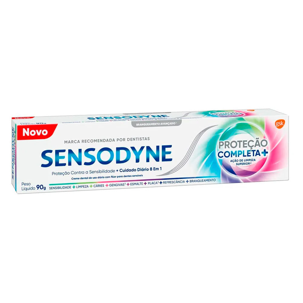 Creme Dental Sensodyne Proteção Completa 90g em Oferta na Shopee