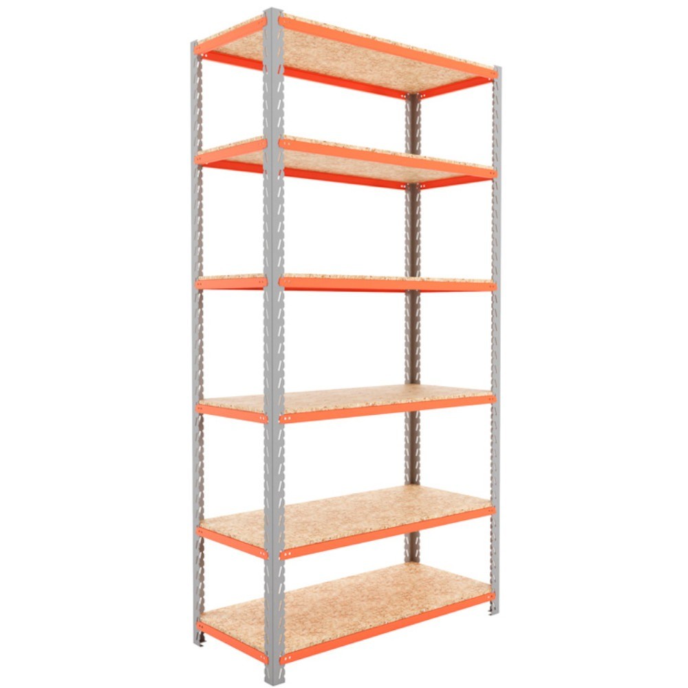 Estante desmontável 1000 x 600 x 1950 mm com 6 prateleiras - 40302 - Presto