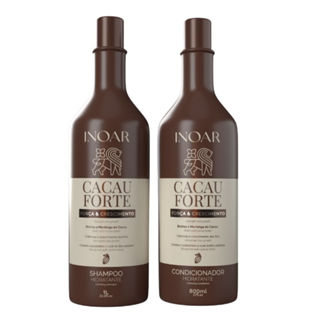 Shampoo Hidratante Inoar Cacau Forte 1L + Condicionador Hidratante Inoar Cacau Forte 800ml em Oferta na Shopee