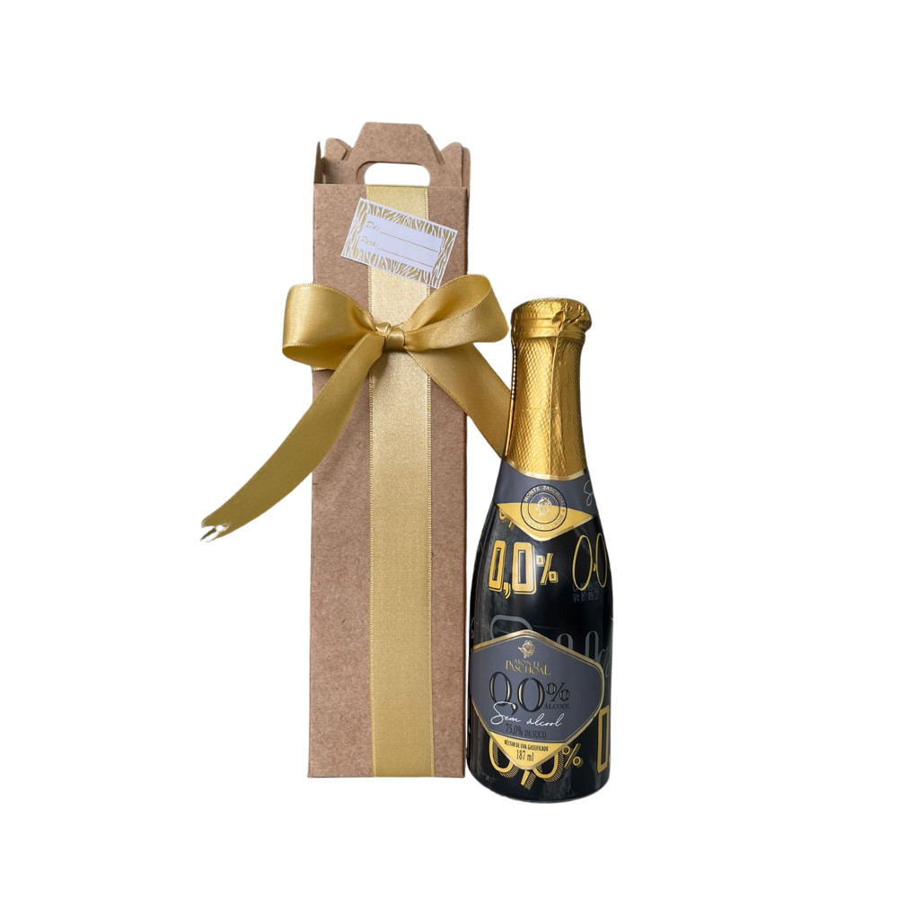Vinho Espumante Zero Álcool Monte Paschoal na caixa de presente 285ml em Oferta na Shopee