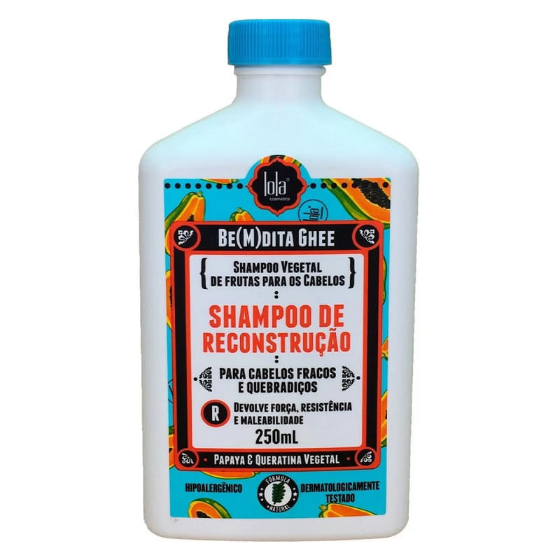Shampoo Lola Be(m)dita Ghee Papaya e Queratina Vegetal 250ml em Oferta na Shopee