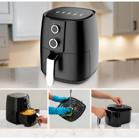 Fritadeira Eletrica Airfryer Forno Sem Óleo Digital 3,8l Antiaderente Fritadeira Air Fryer  Elétrica 3,8l