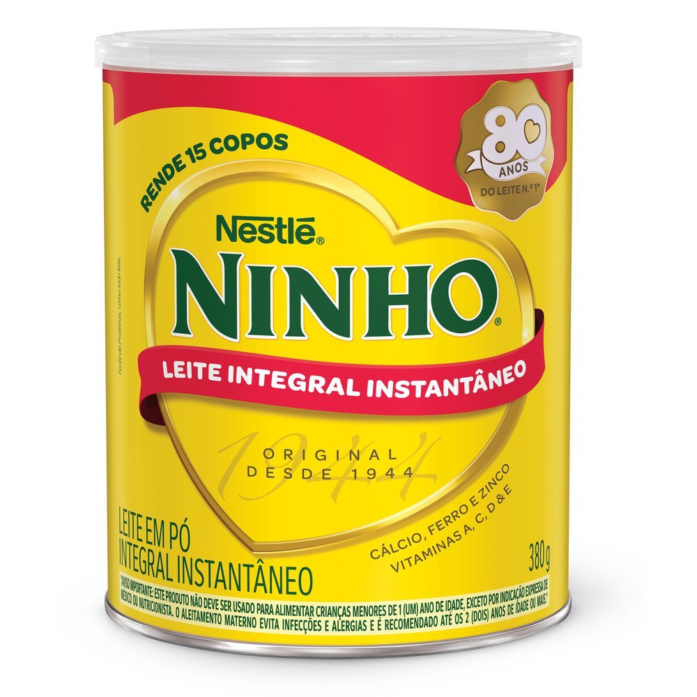 Leite em Pó Ninho Integral Instantâneo Lata 380g em Oferta na Shopee