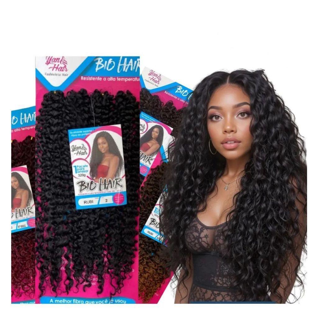 Cabelo Cacheado Bio Hair  P/crochet Braids RUBI 320g Yan Hair em Oferta na Shopee