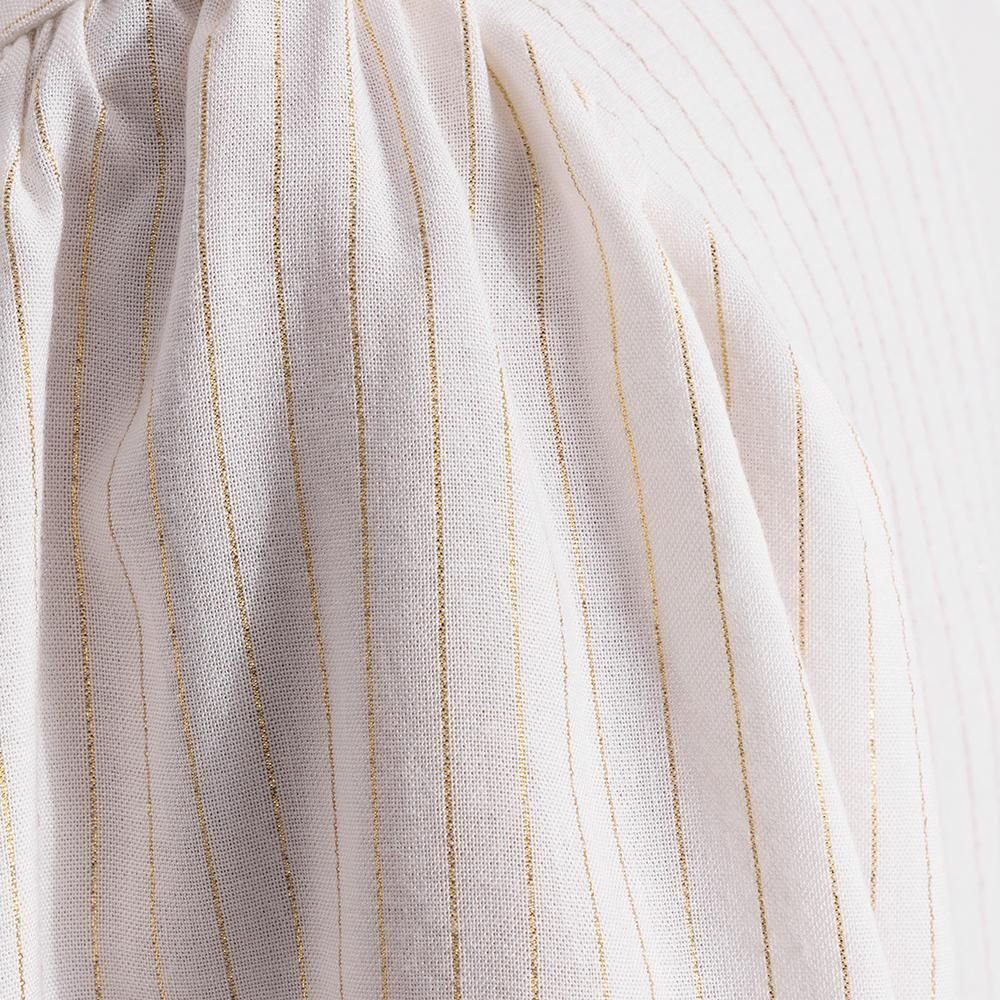 Blusa Em Viscose Plana Listrado Off White Quintess