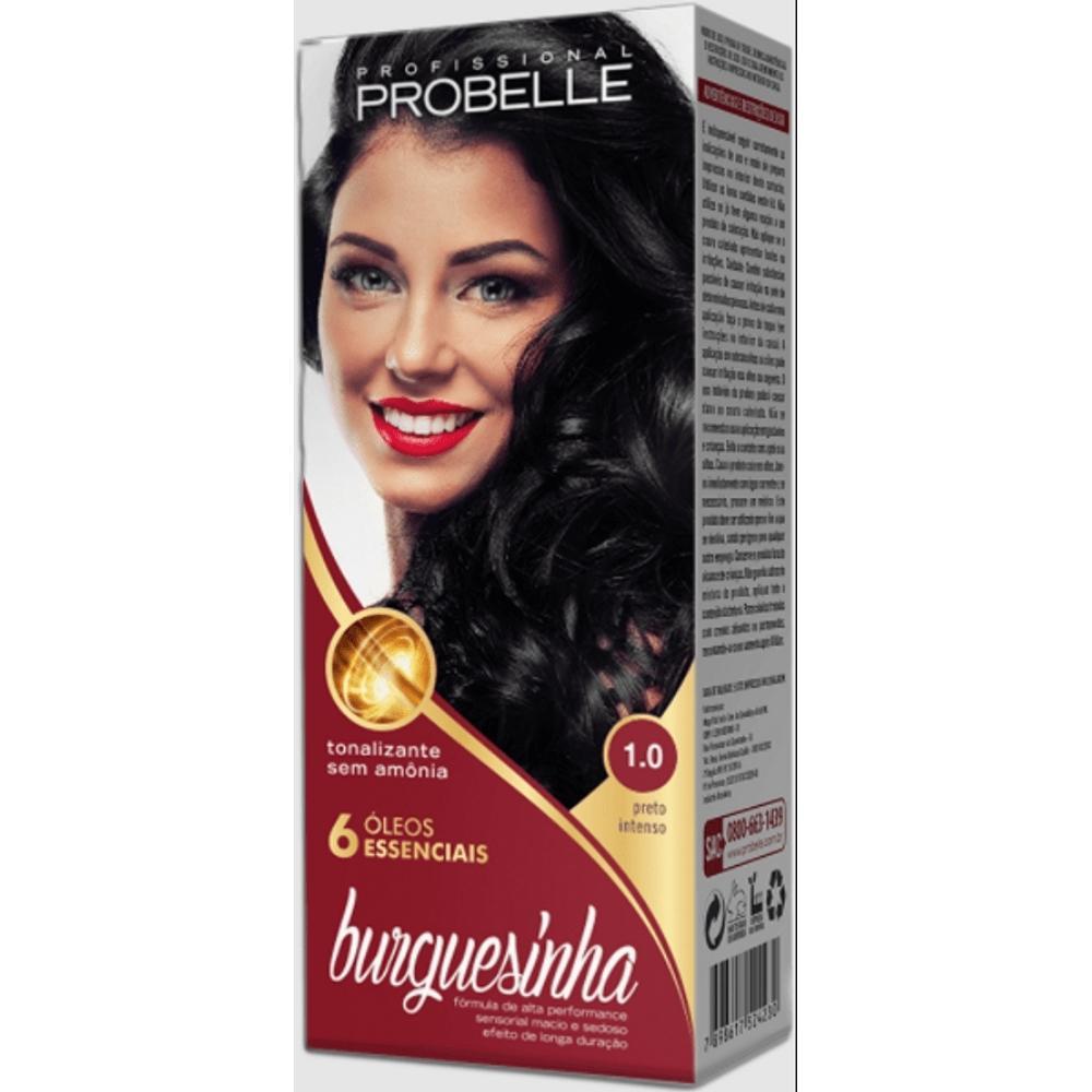 Tonalizante Probelle Burguesinha Preto Intenso 1.0 em Oferta na Shopee