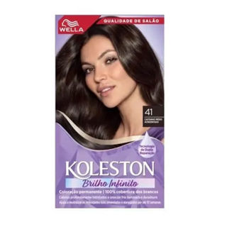 Tintura Koleston Brilho Infinito Castanho Médio Acinzentado 41 em Oferta na Shopee
