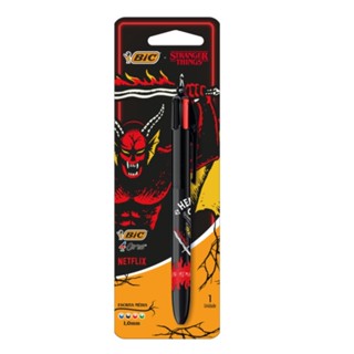 Caneta Esferográfica Retrátil BIC 4 Cores Stranger Things Corpo Hellfire Club - 530005 em Oferta na Shopee