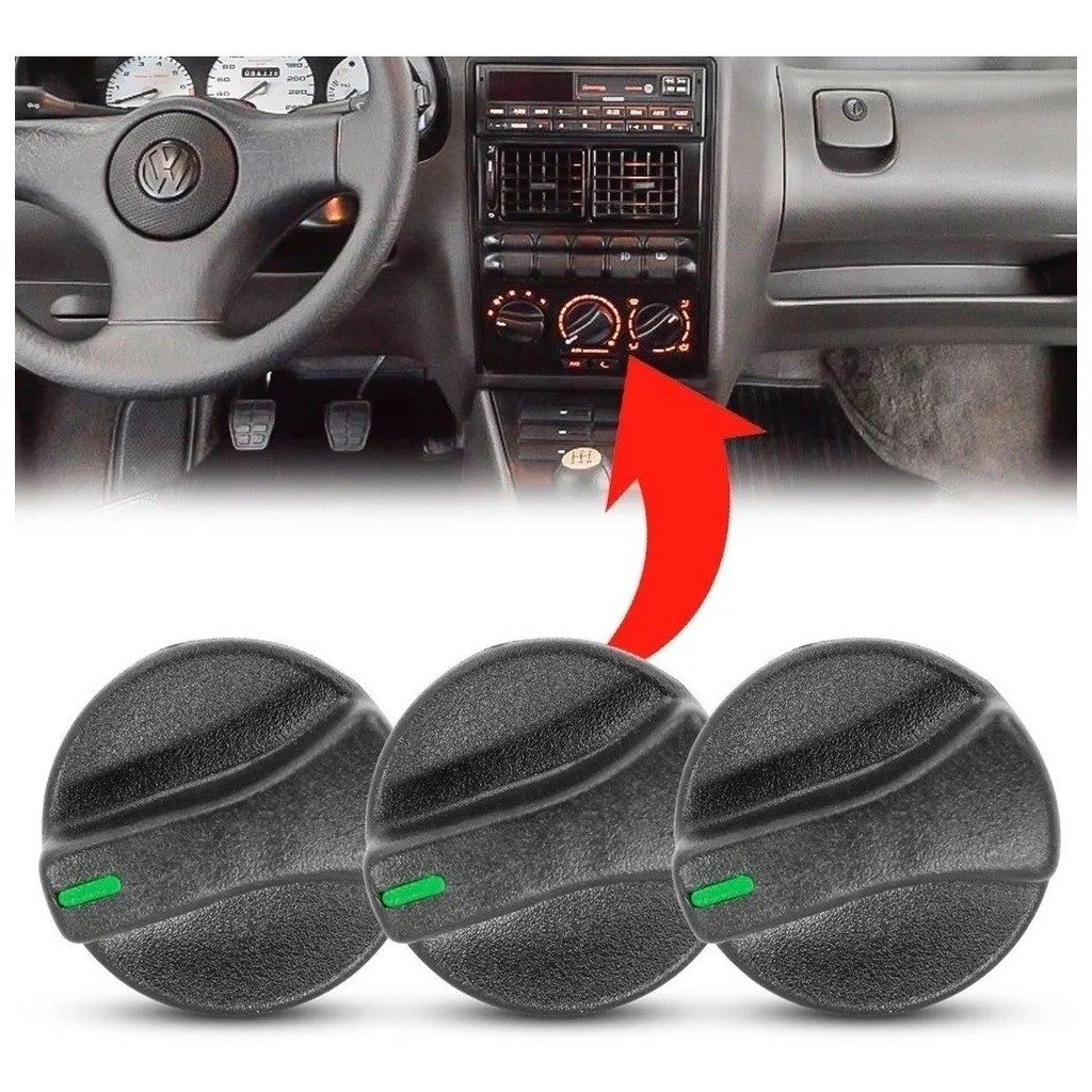 Kit 3 Botão Ar Painel Gol Parati Saveiro Bola G2 95 96 A 99