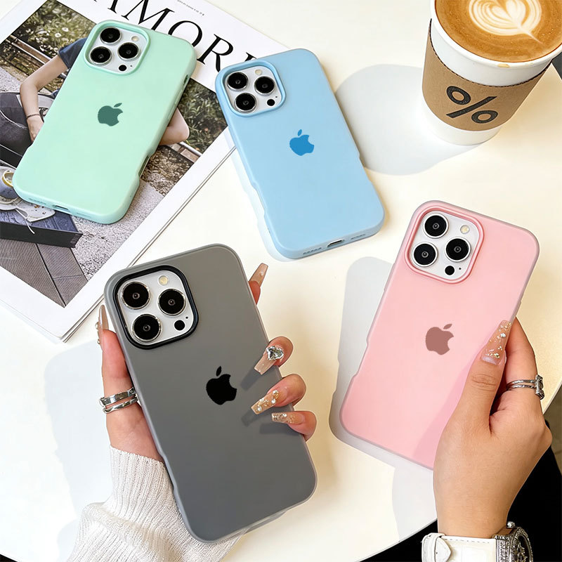 Capa Para Samsung S25 ULTRA S24 Plus S23 S22 A17 A16 A15 A14 A13 A52 2nd 1 Fosca De Doces Colorida Logotipo Da Apple NKc