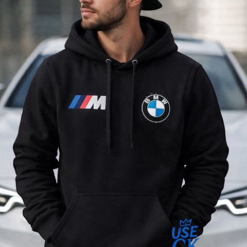Blusa Moletom Canguru Premium Estampado BMW Confortável Unisexx P ao GG Personalizado