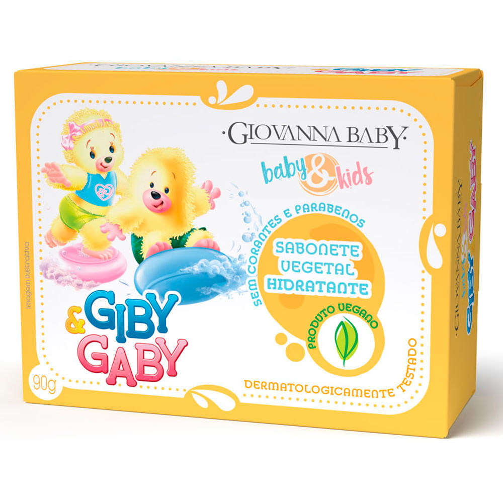 Sabonete Vegetal em Barra Giovanna Baby e Kids Hidratante Giby & Gaby 90g em Oferta na Shopee