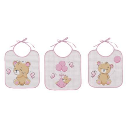 Kit 3 Babadores Bebê Felpudo Algodão Com Forro GNT Premium